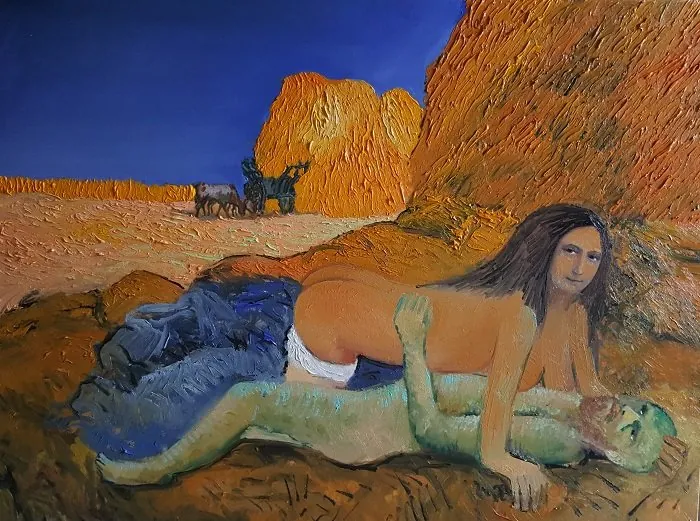 La fiesta dopo la siesta — opera originale di Emilio Ventura, 80x60 cm, contaminazioni