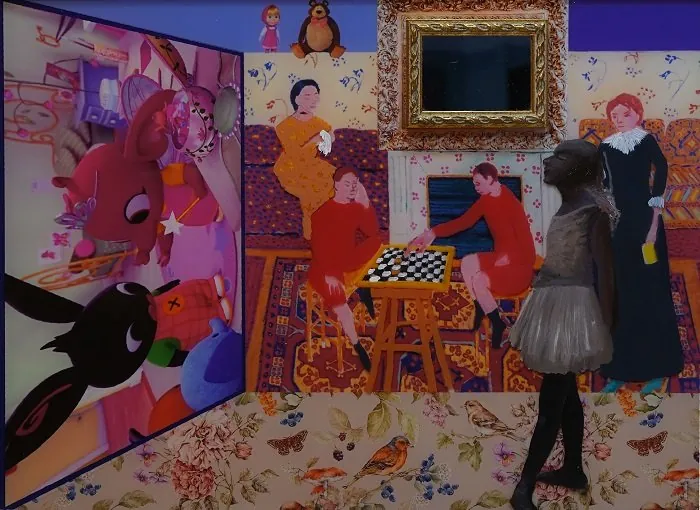 Da Masha e Orso a Degas — opera originale di Emilio Ventura, 50x70 cm, opere ludiche