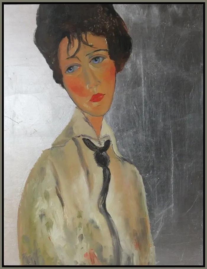 Modigliani Rivisitato — opera originale di Emilio Ventura, contaminazioni