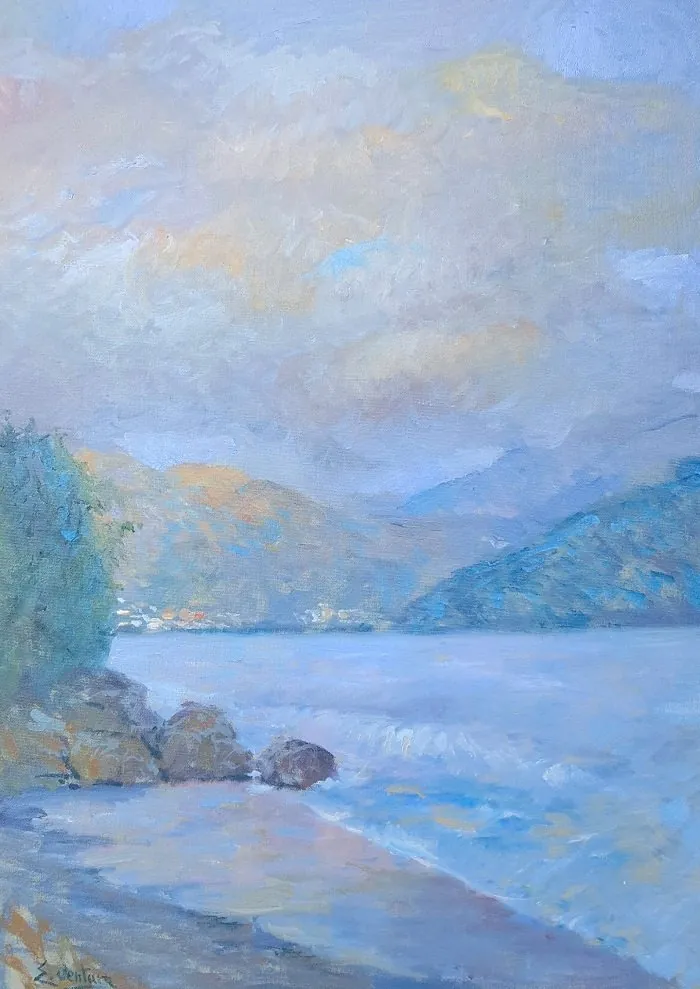 La mia Sapri — opera originale di Emilio Ventura, 50x70 cm, paesaggi