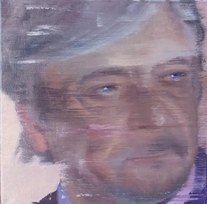 Giancarlo Giannini — opera originale di Emilio Ventura, 30x30 cm, opere figurative