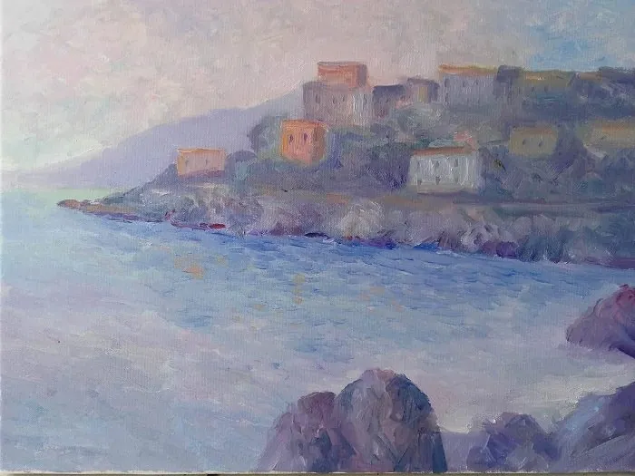 Parco marinella — opera originale di Emilio Ventura, 24x30 cm, paesaggi
