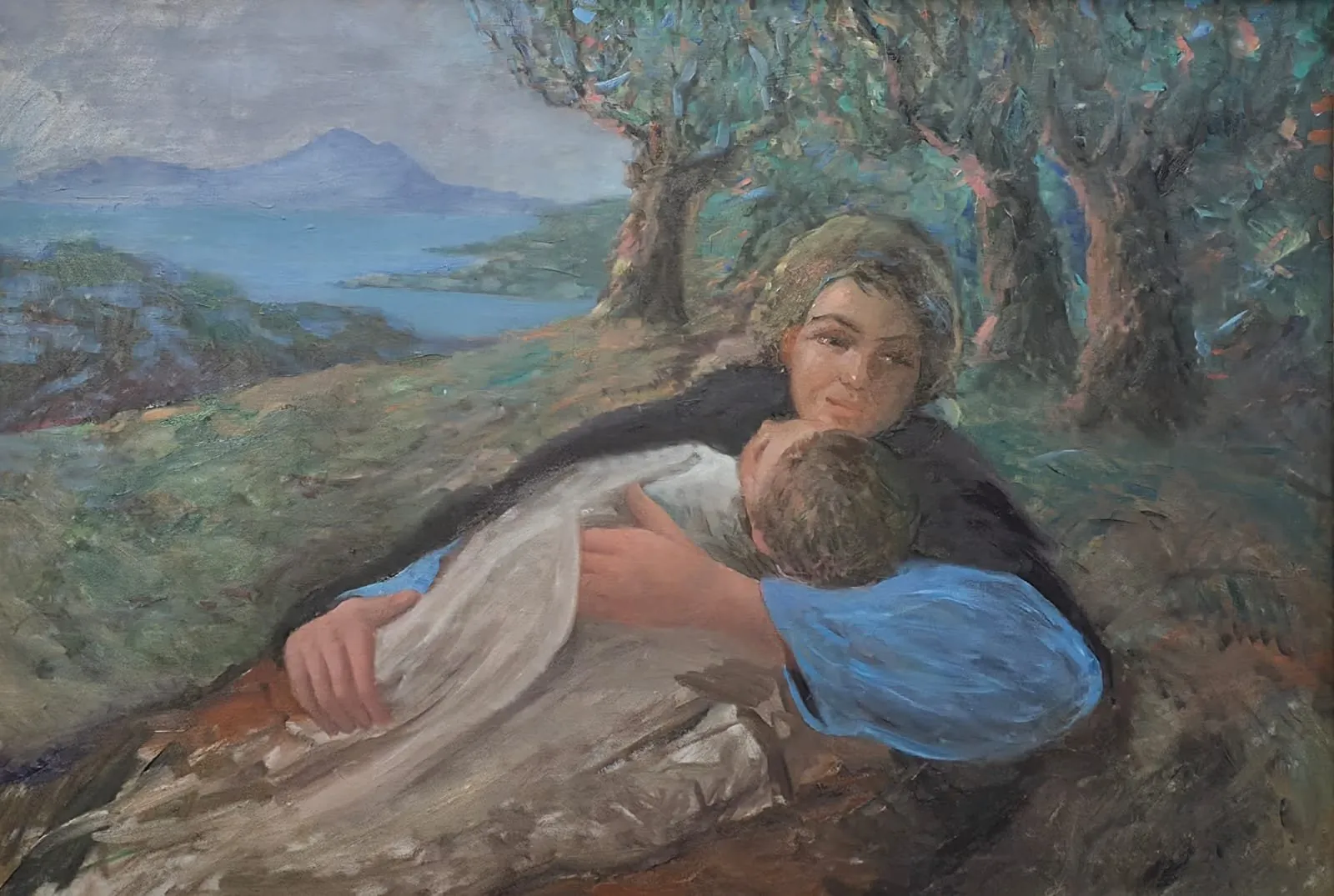 Ninna nanna sopra Sapri — opera originale di Emilio Ventura, 100x70 cm, opere impressioniste