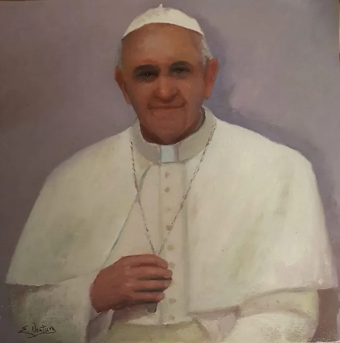 Papa Francesco — opera originale di Emilio Ventura, opere sacre