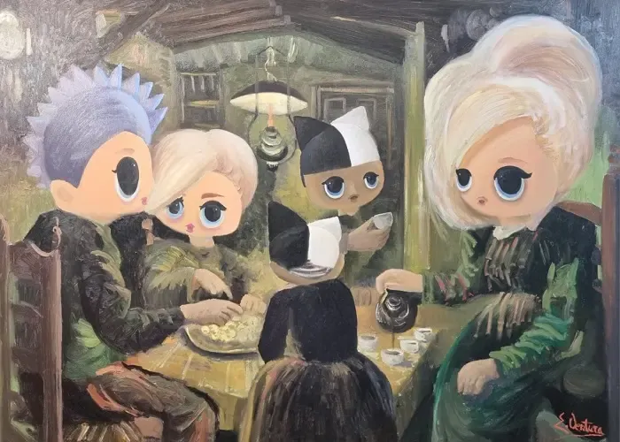 Opere ludiche — Bambole, cartoni e ironia della storia dell'arte, opere originali di Emilio Ventura