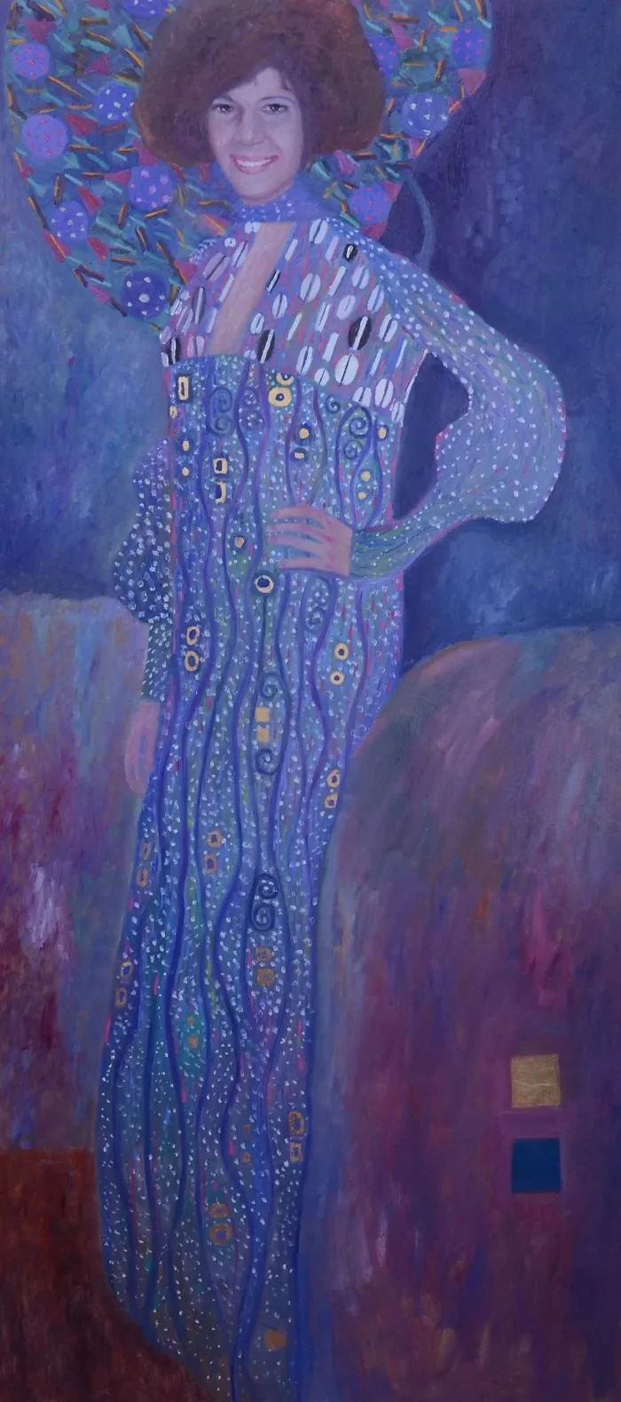 Paola — opera originale di Emilio Ventura, 180x90 cm, contaminazioni