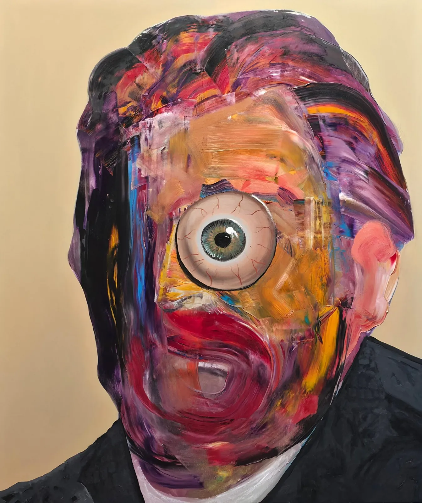 L'ultimo grido ad Auvers — opera originale di Emilio Ventura, 120x140 cm, nuova collezione