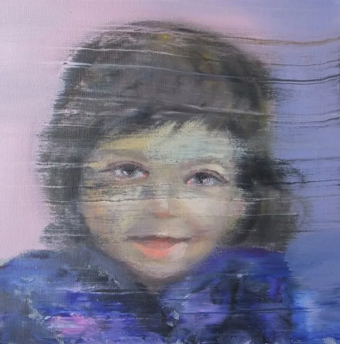 Giusy — opera originale di Emilio Ventura, 30x30 cm, opere figurative