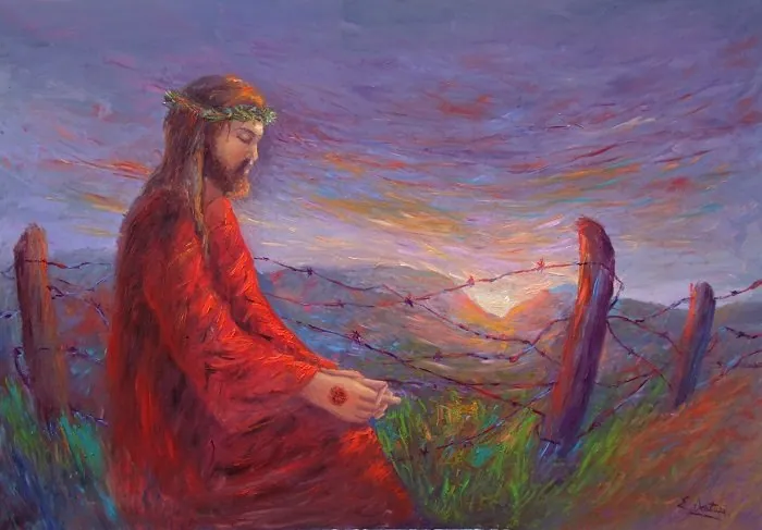 Muoio ogni giorno — opera originale di Emilio Ventura, 100x70 cm, opere sacre