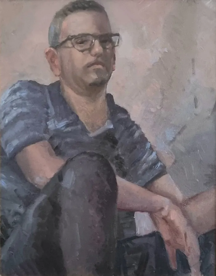 Autoritratto — opera originale di Emilio Ventura, 40x50 cm, ritratti