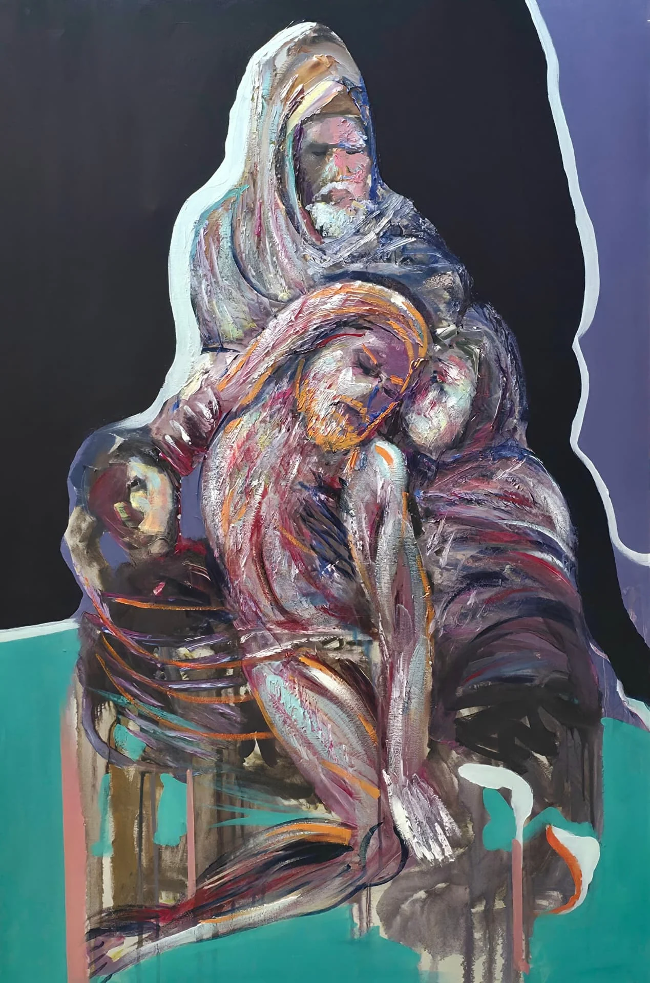La Pietà Baldini — opera originale di Emilio Ventura, olio su tela, 120x80 cm, nuova collezione
