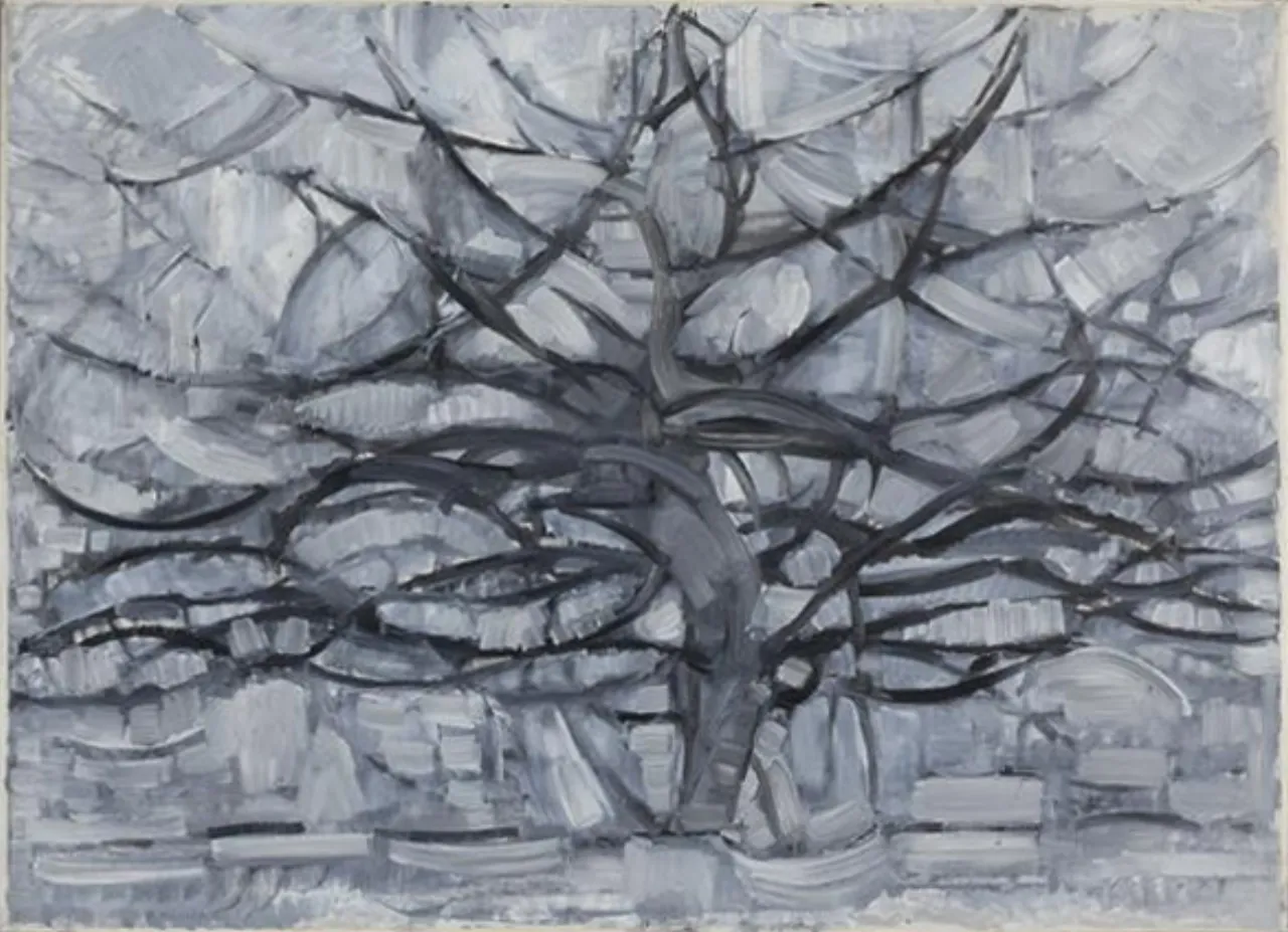 Albero grigio (1911) — opera originale di Piet Mondrian, disponibile come falso d'autore dipinto a mano
