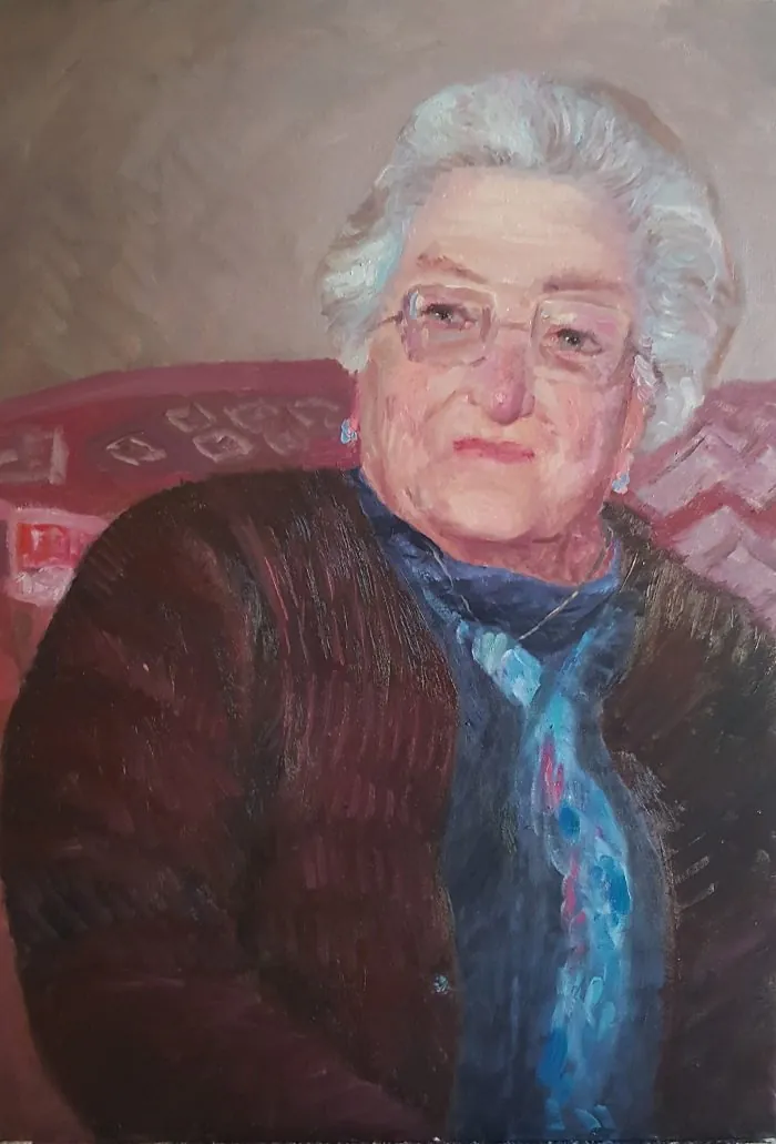 Ritratto di signora — opera originale di Emilio Ventura, 50x70 cm, ritratti