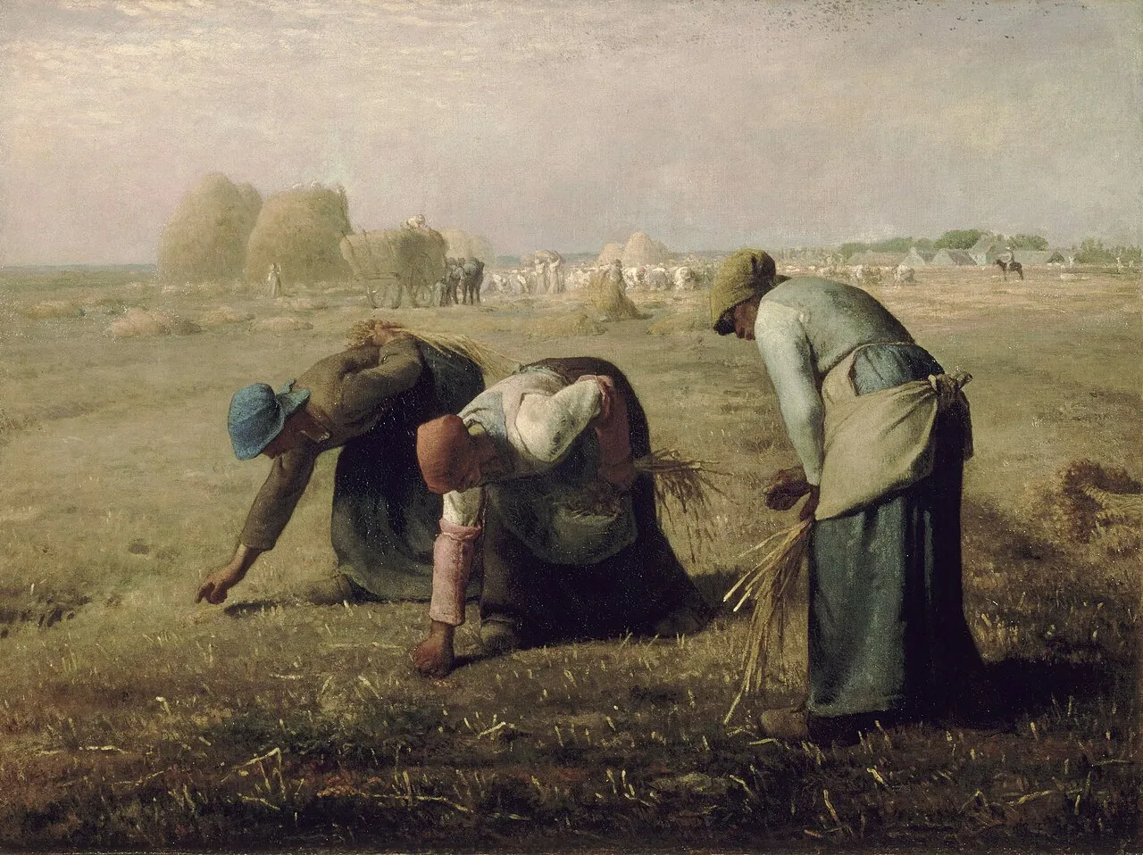 Le spigolatrici (1857) — opera originale di Jean-François Millet, disponibile come falso d'autore dipinto a mano
