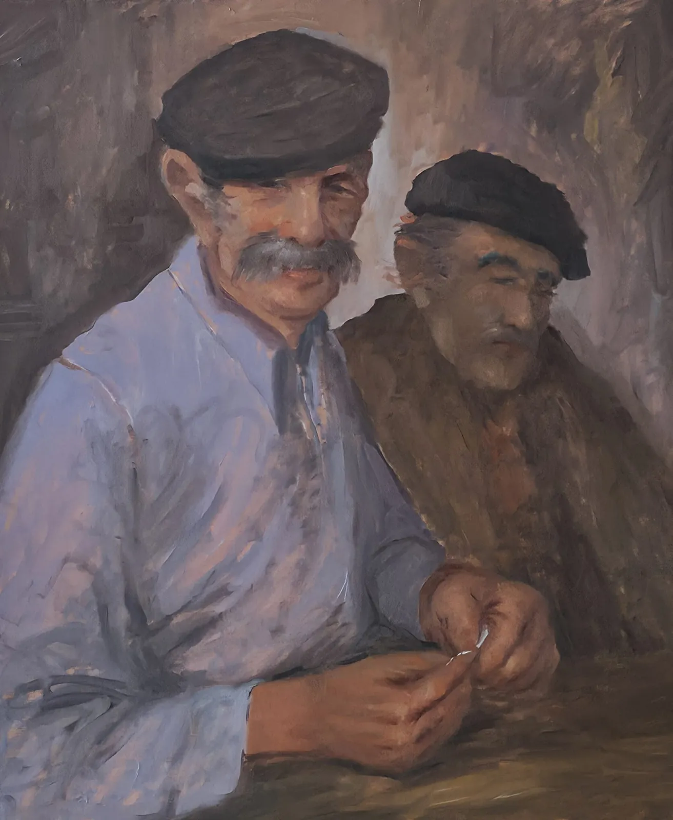 Omaggio al mio maestro — opera originale di Emilio Ventura, 50x60 cm, opere impressioniste