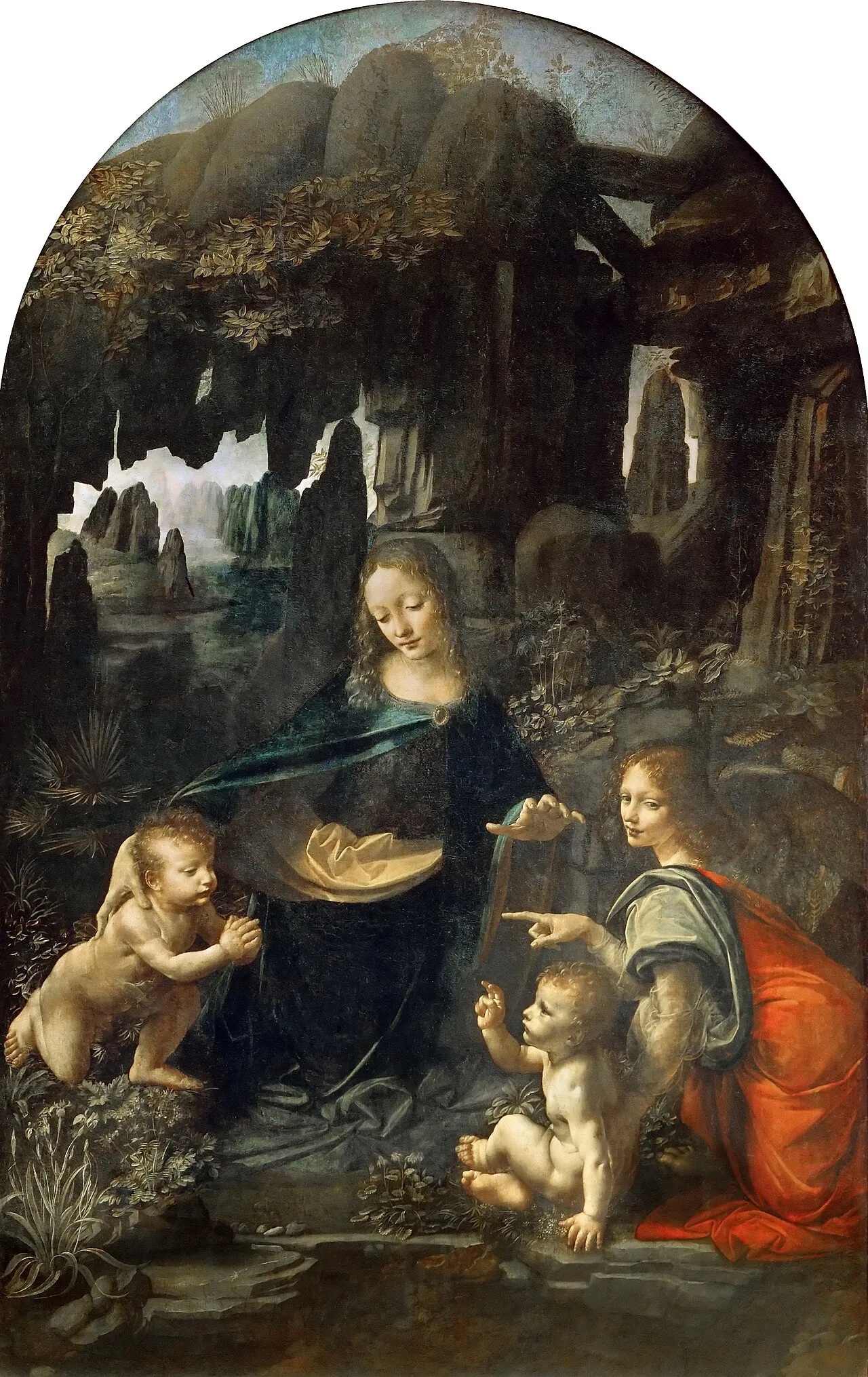 Vergine delle Rocce (1483-1486) — opera originale di Leonardo da Vinci, disponibile come falso d'autore dipinto a mano