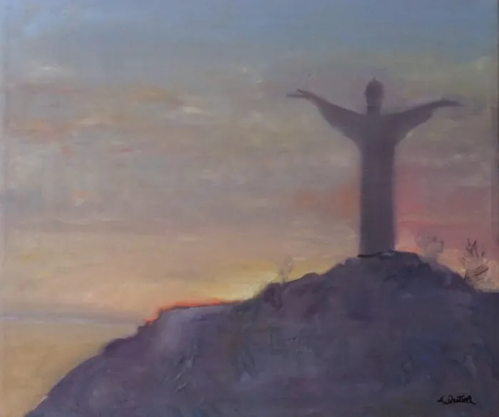 Cristo di Maratea — opera originale di Emilio Ventura, 35x45 cm, opere figurative
