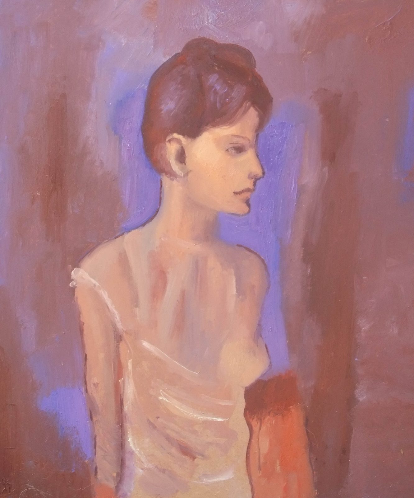 Riproduzione dipinta a mano di Donna in camicia di Pablo Picasso, realizzata da Emilio Ventura