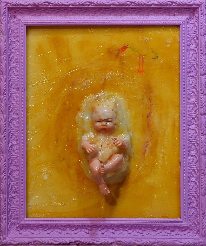 Il Parto — opera originale di Emilio Ventura, 40x50 cm, opere ludiche