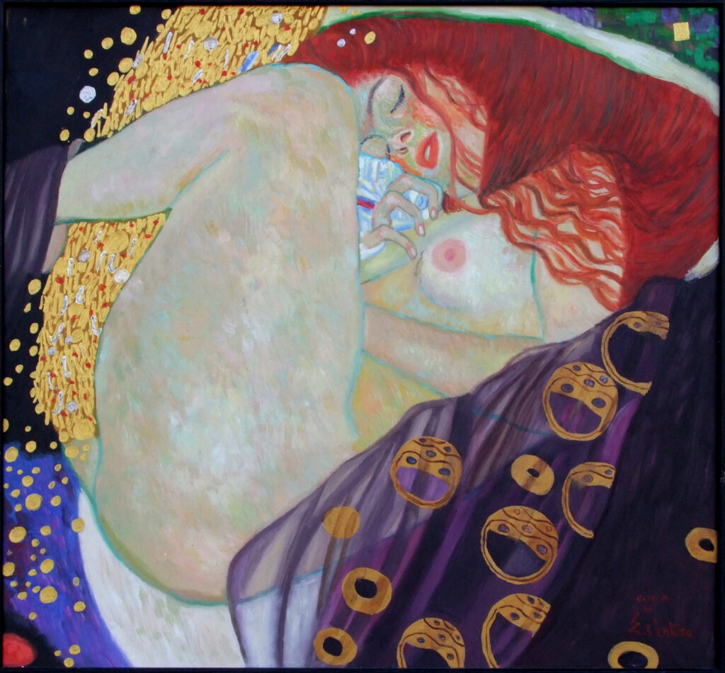 danae copia di klimt 50x54cm