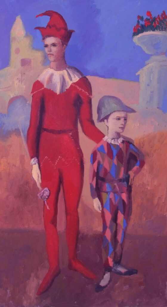 acrobata e giovane arlecchino da pablo picasso