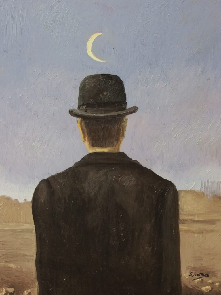 da magritte olio su tavola 30,5x40 cm
