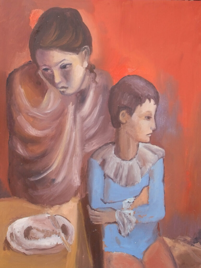 da picasso olio su tavoletta