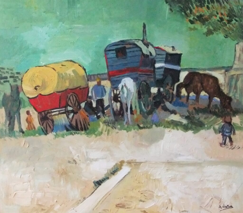 da van gogh olio su tavola 51x45 cm