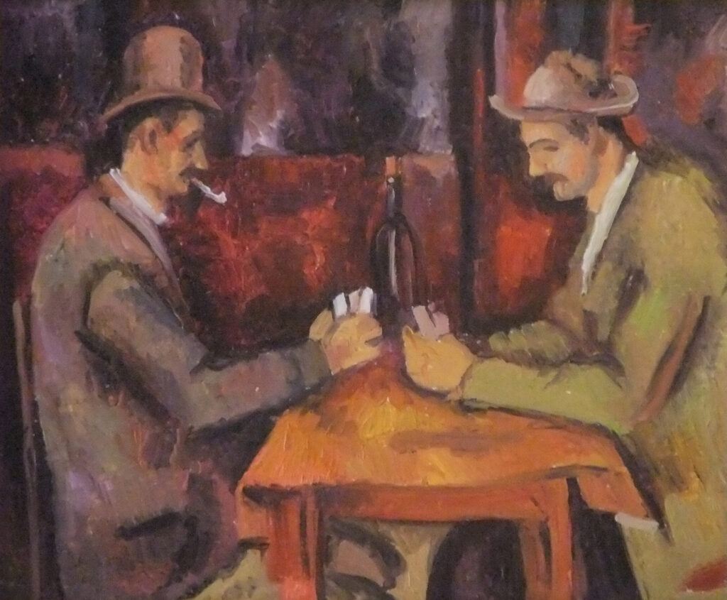 giocatori di carte copia di cezanne 30x40cm